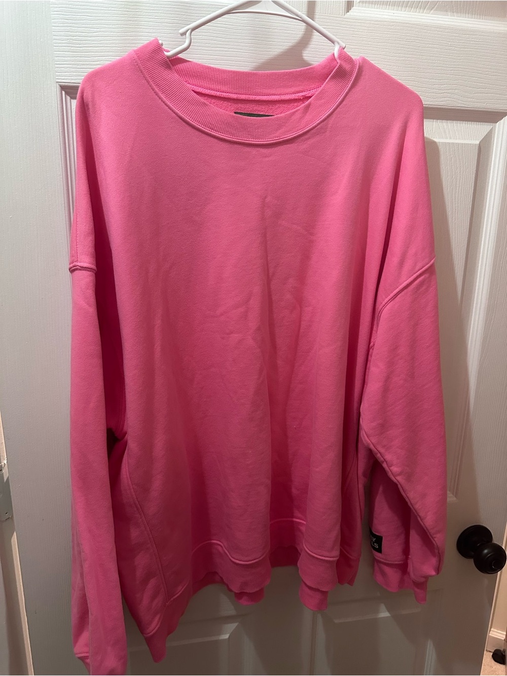 Daily Drills Bright Pink Oversized Crewneck Sweatshirt